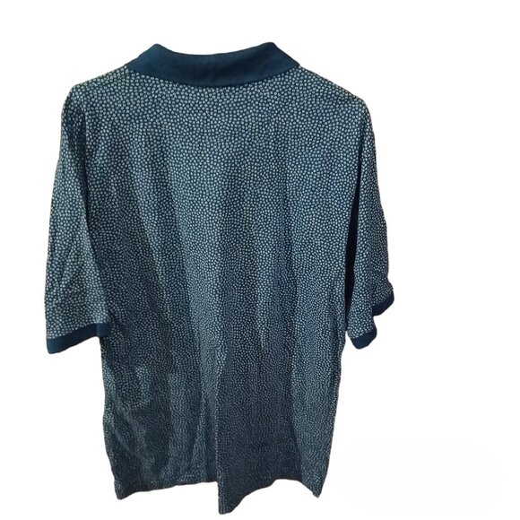 Equipment By HG Design International Blue & White Polo Shirt - Picture 2 of 3